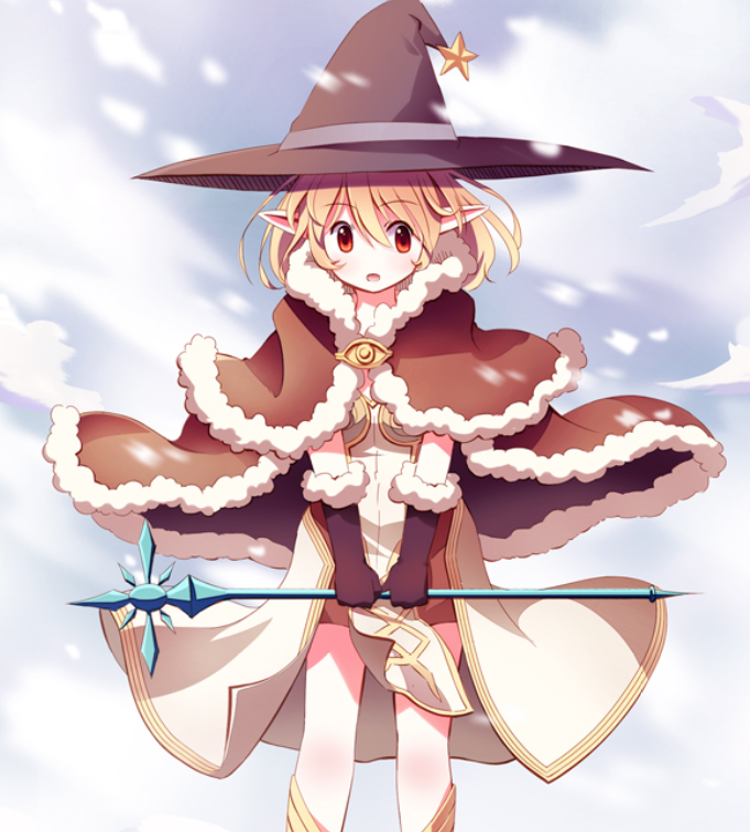 二次元水彩画:蓝黑相间的色块,勾勒出了一个神秘的小姑娘.