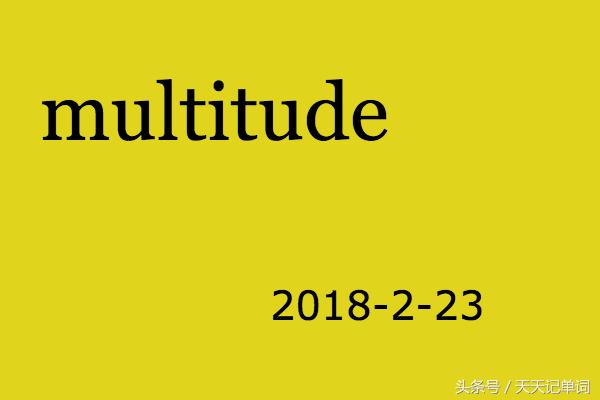 天天记单词:multitude