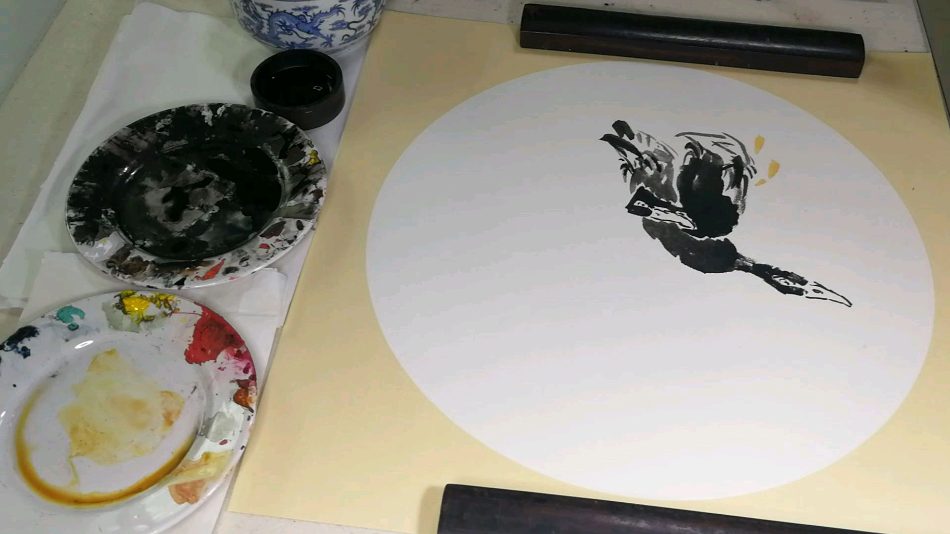 鸭子画法,国画提高。鸭子创作画第一步画鸭子