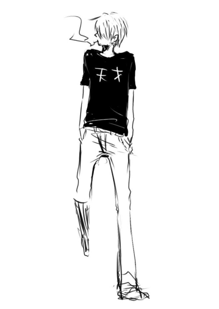 海贼王手机壁纸推荐——山治黑白线稿