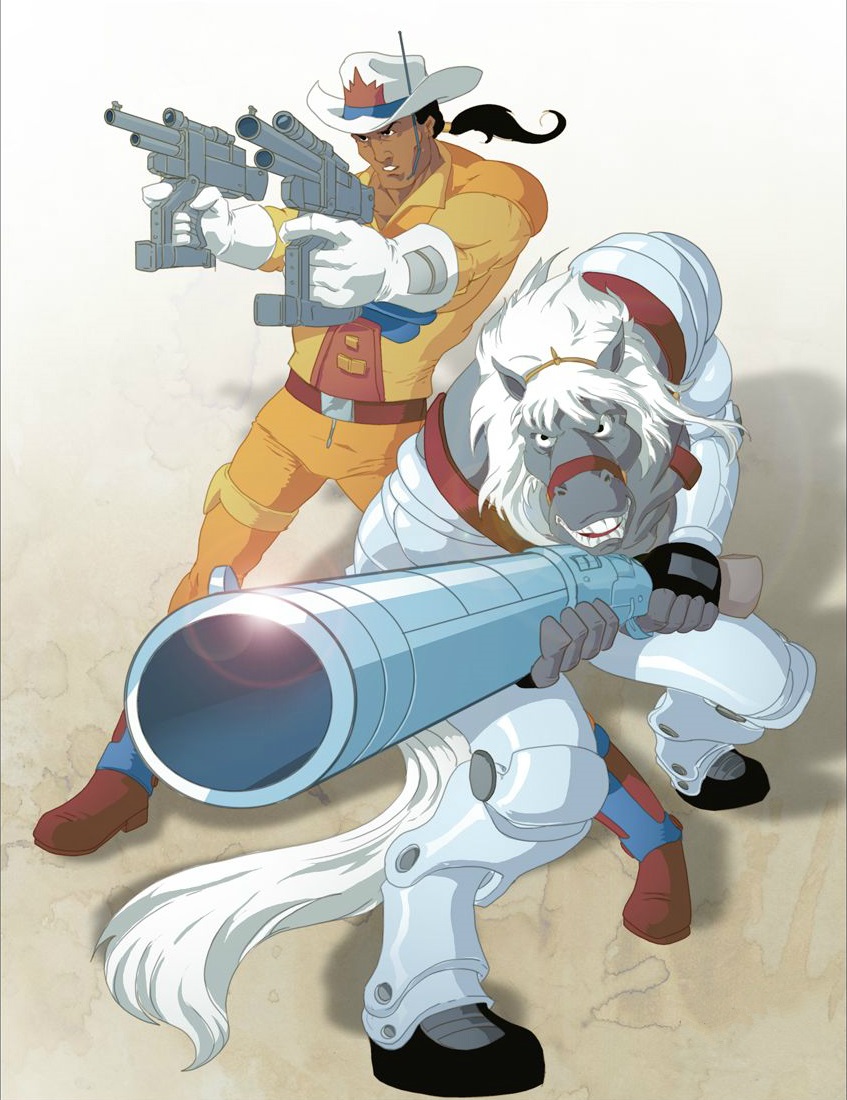 布雷斯塔警长和他一起战斗的同伴女警嘉姬,他们之间也有着感情戏.