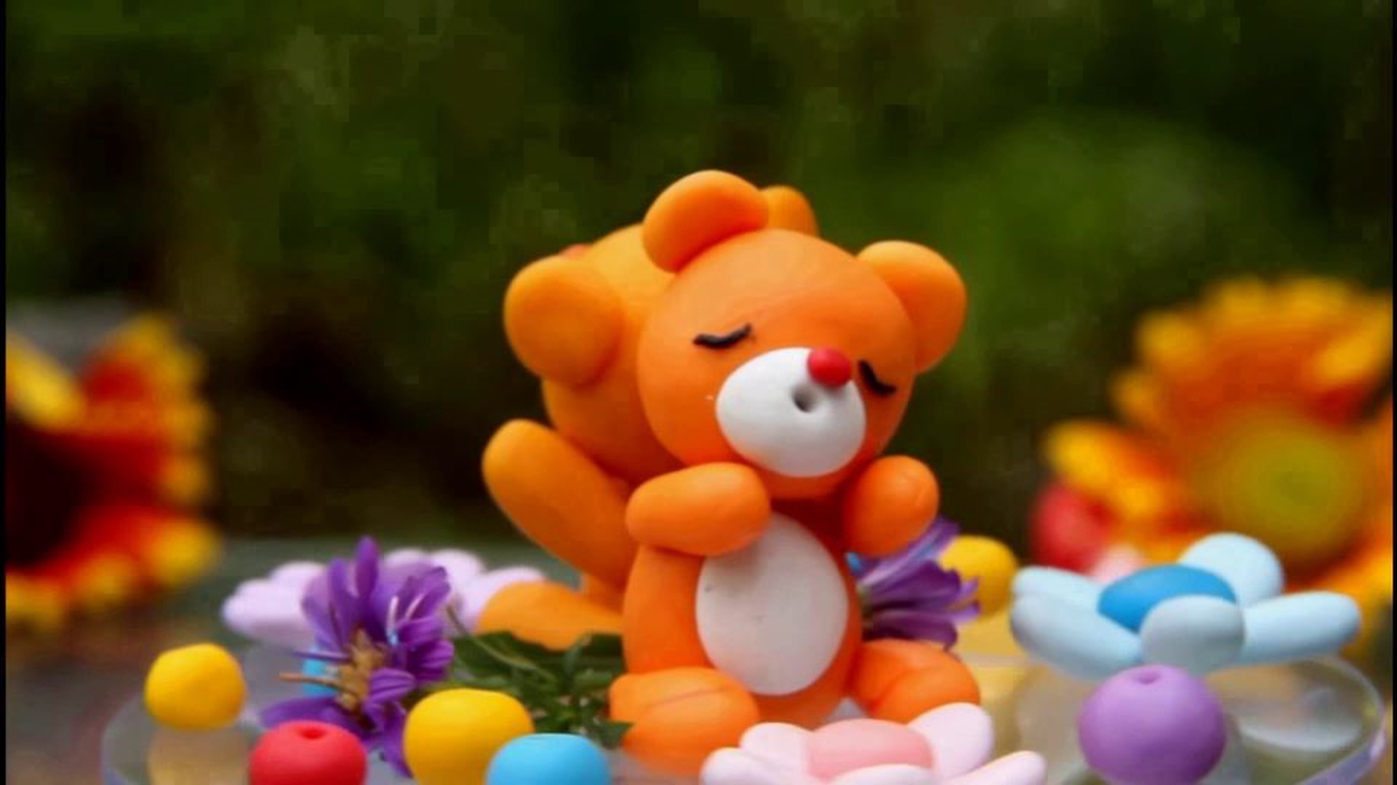 软陶小手工:呆萌可爱的小熊熊,手工达人5分钟就能做好一个