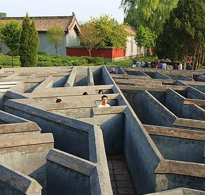 河南安阳羑里城看似简单的八卦阵,确实好进难出,妙趣横生