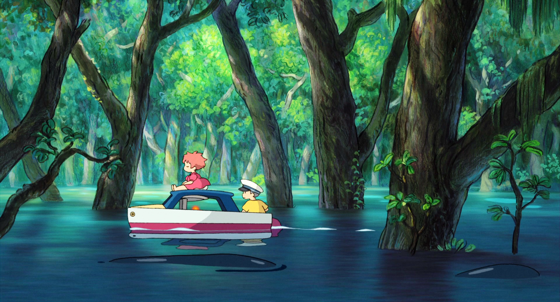 动漫壁纸——《悬崖上的金鱼姬》图片,很可爱呀!