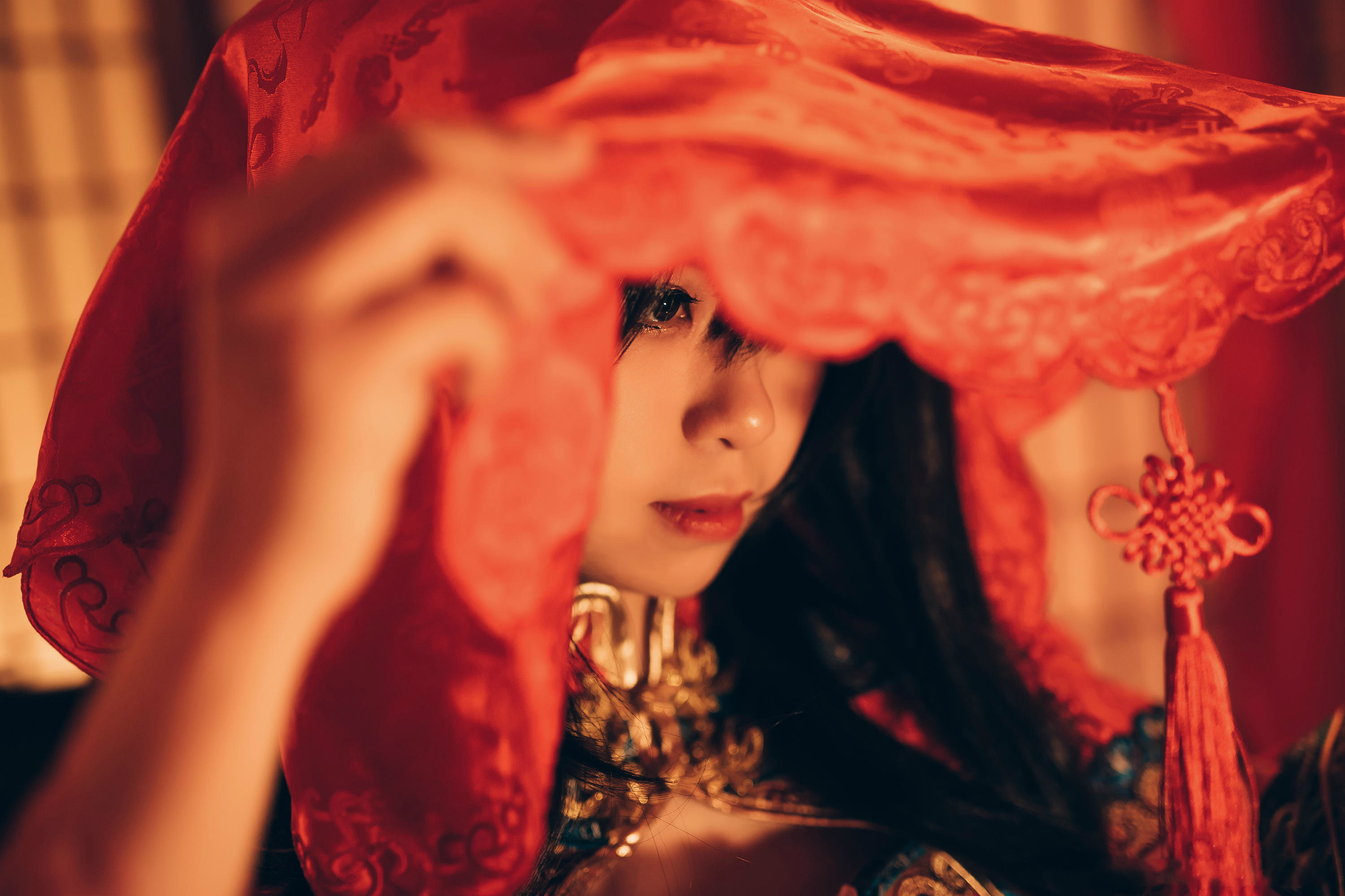 王者荣耀:孙尚香同人婚嫁cos,红妆出嫁,网友:羡慕刘备