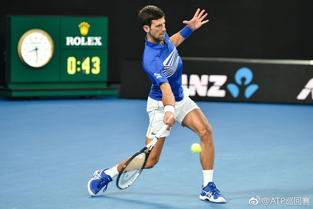 小德第7次打进澳网四强,前6次均夺冠.图片来自atp官微.