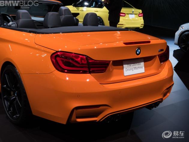 宝马m4敞篷版亮相纽约车展 橙色车漆/全新轮圈