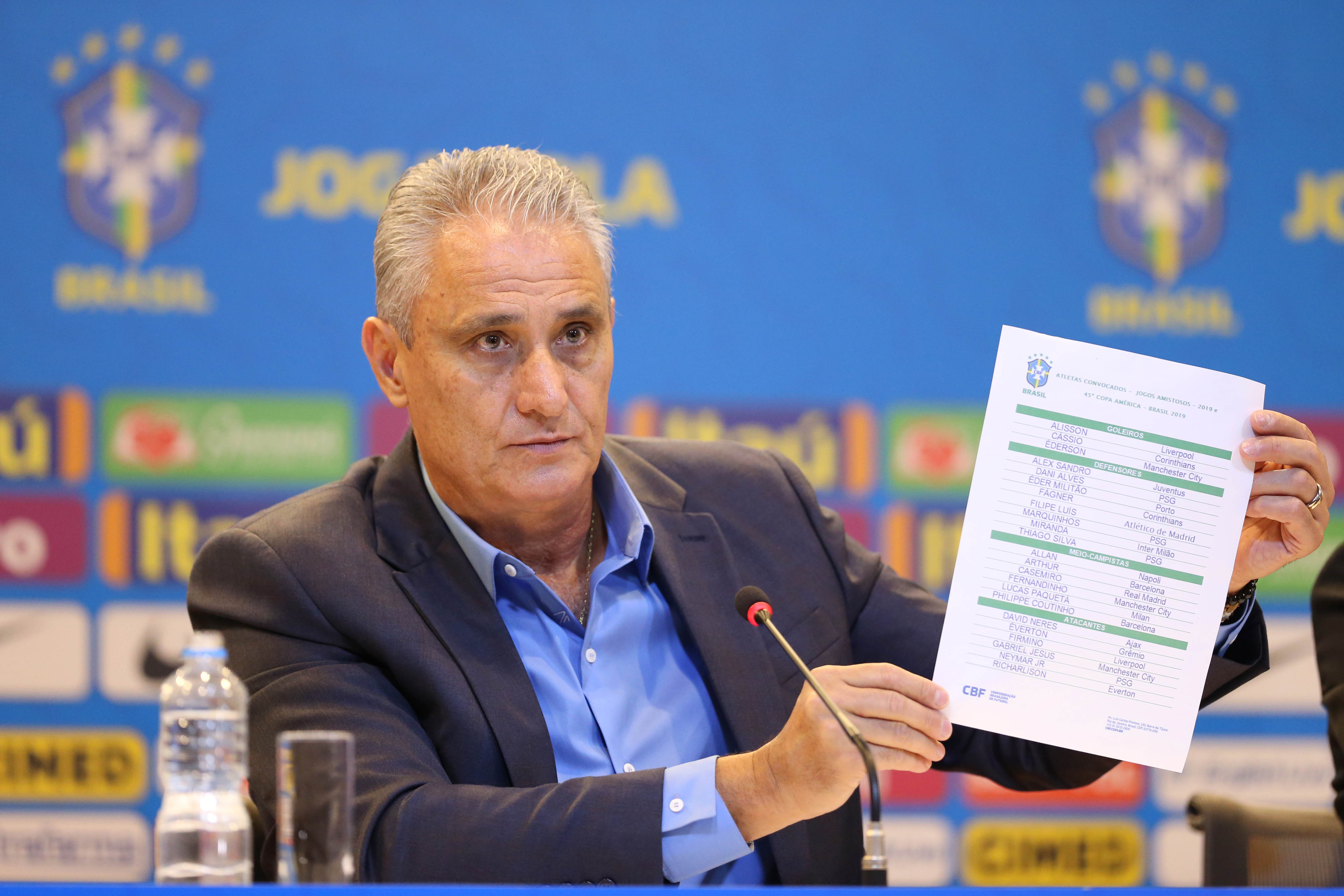 巴西主教练蒂特:内马尔不可或缺