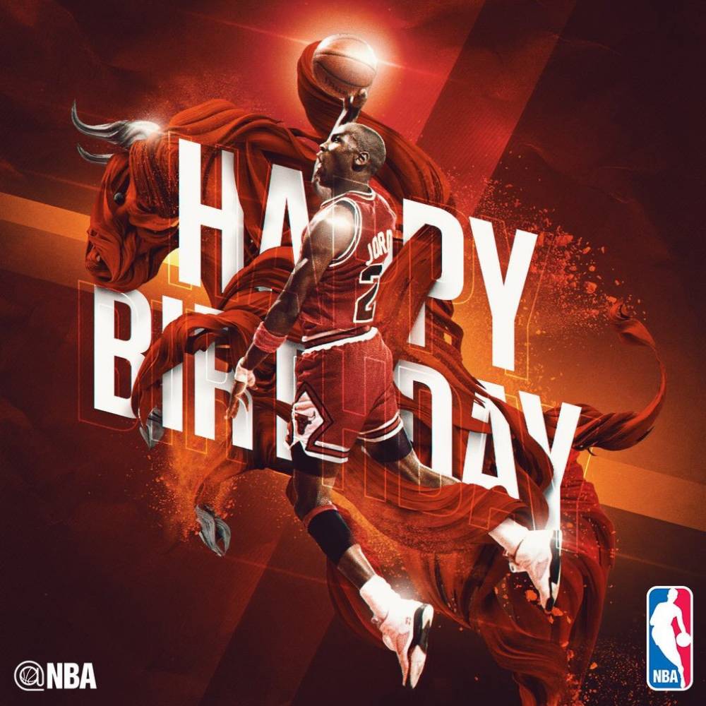 祝福!篮球之神乔丹55岁生日快乐!