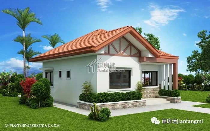 建房图纸-农村自建房8米x10米80平米小户型一层别墅设计图