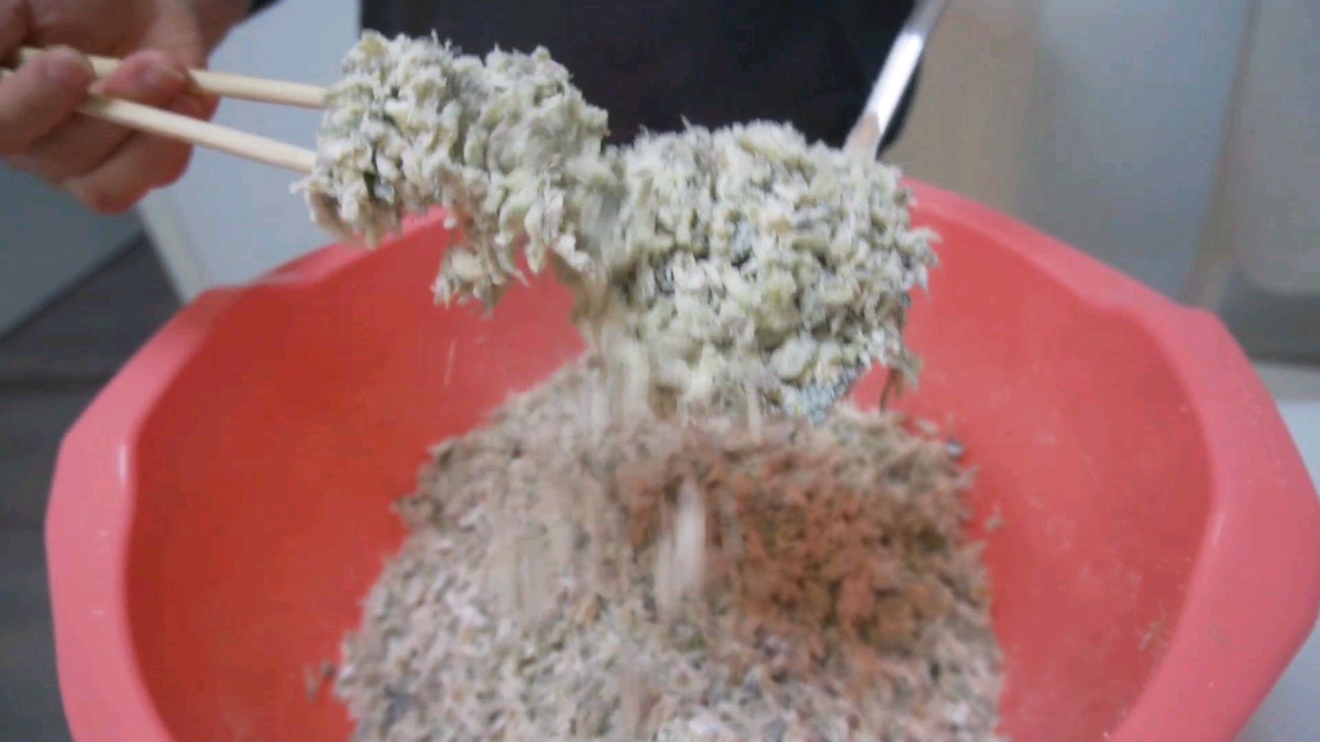 简单的晚饭蒸洋槐花