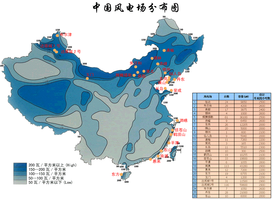 读中国风能资源分布图,探寻我国风能资源的分布规律及其成因