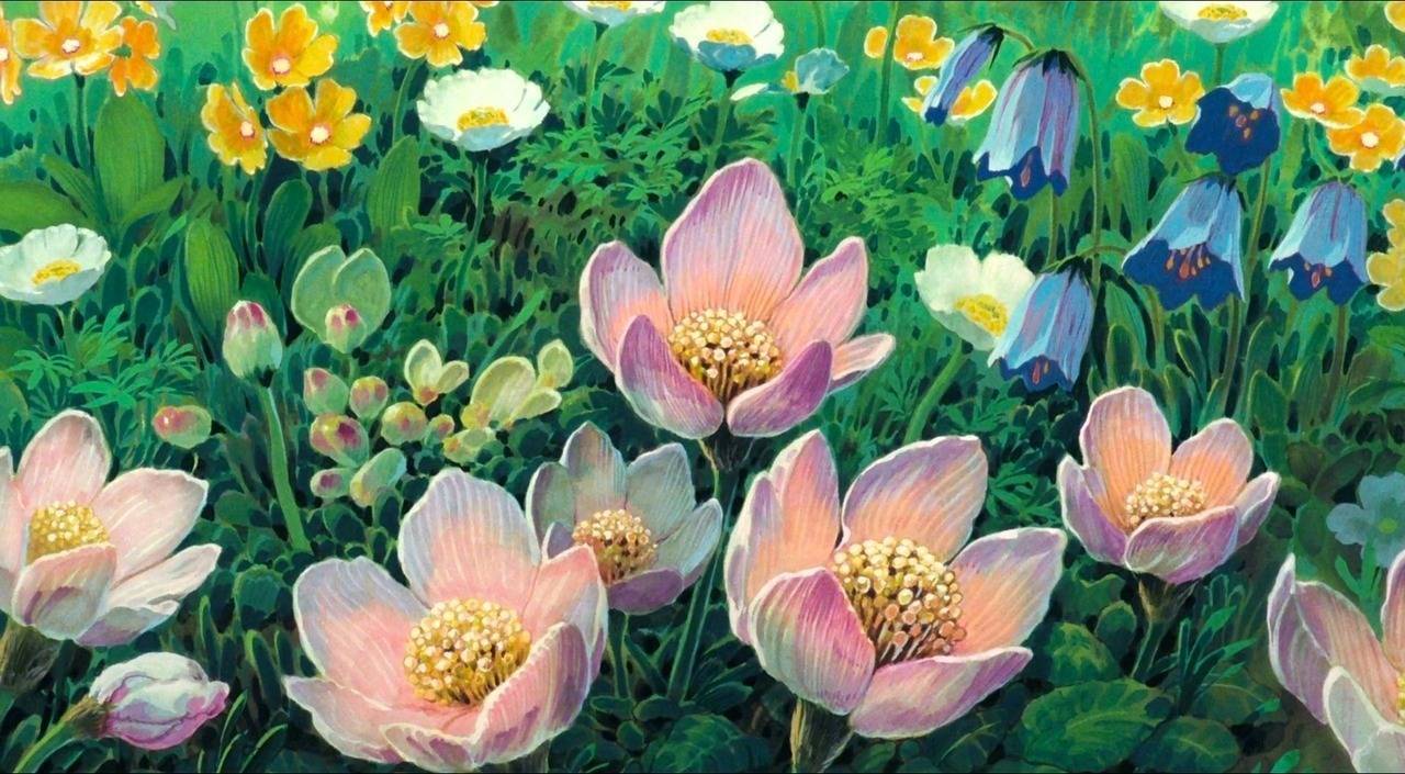 「宫崎骏」电影里的花草,每一帧都是一幅风景画