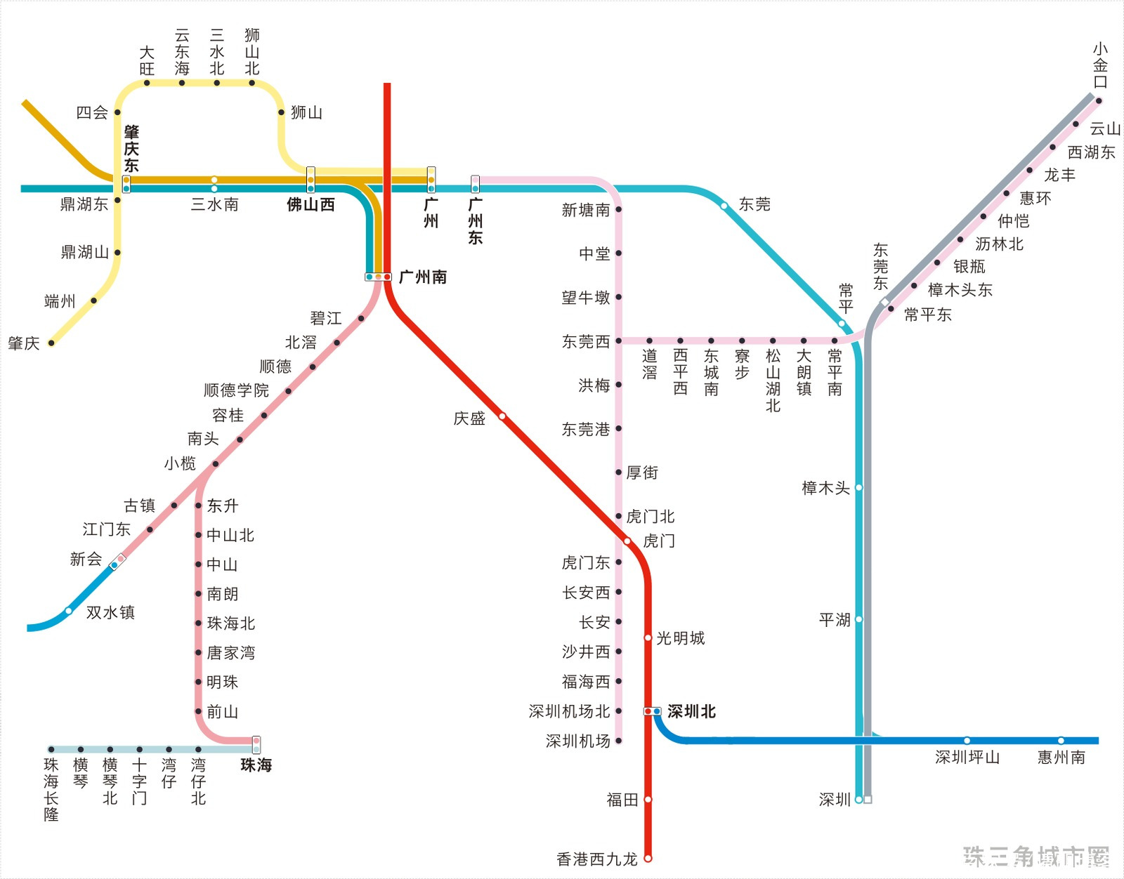 中國高鐵線路圖2020年春季版無水印