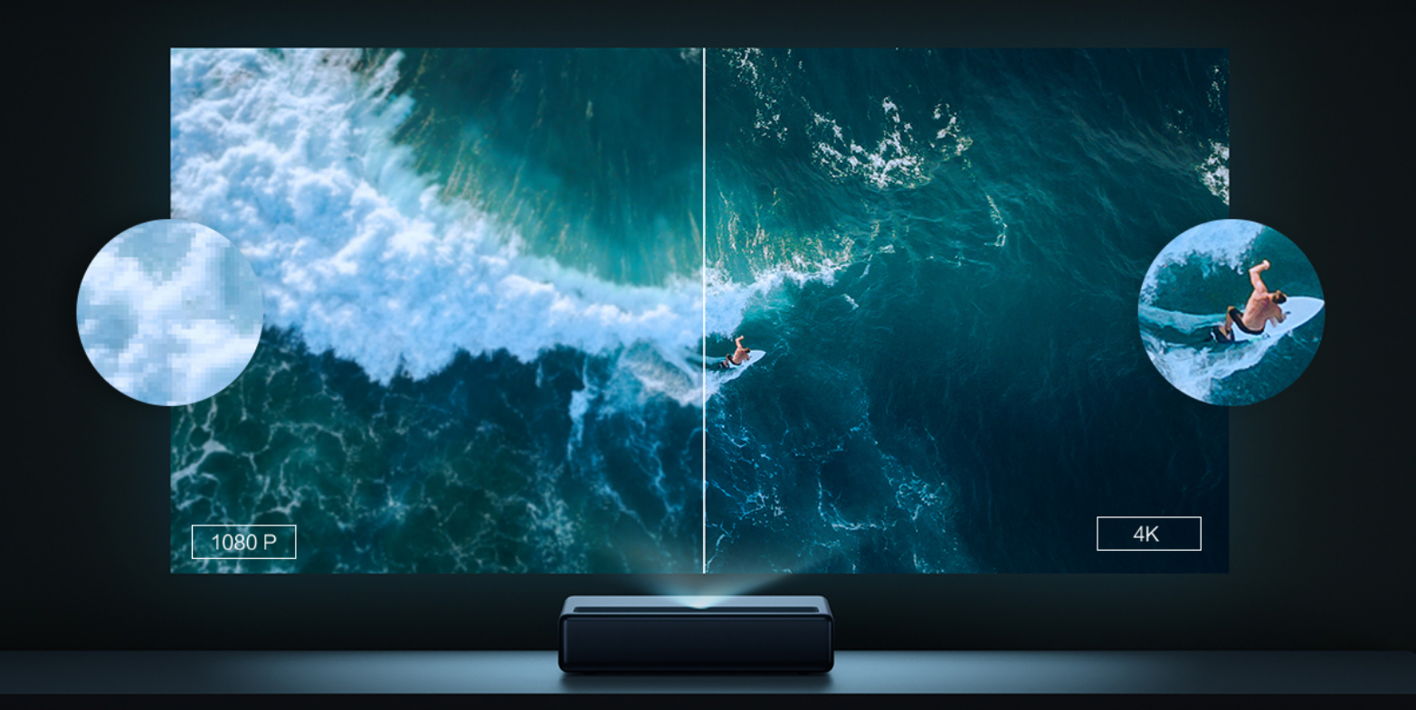 米家激光投影电视4k版来袭!可投150英寸,限时9999元