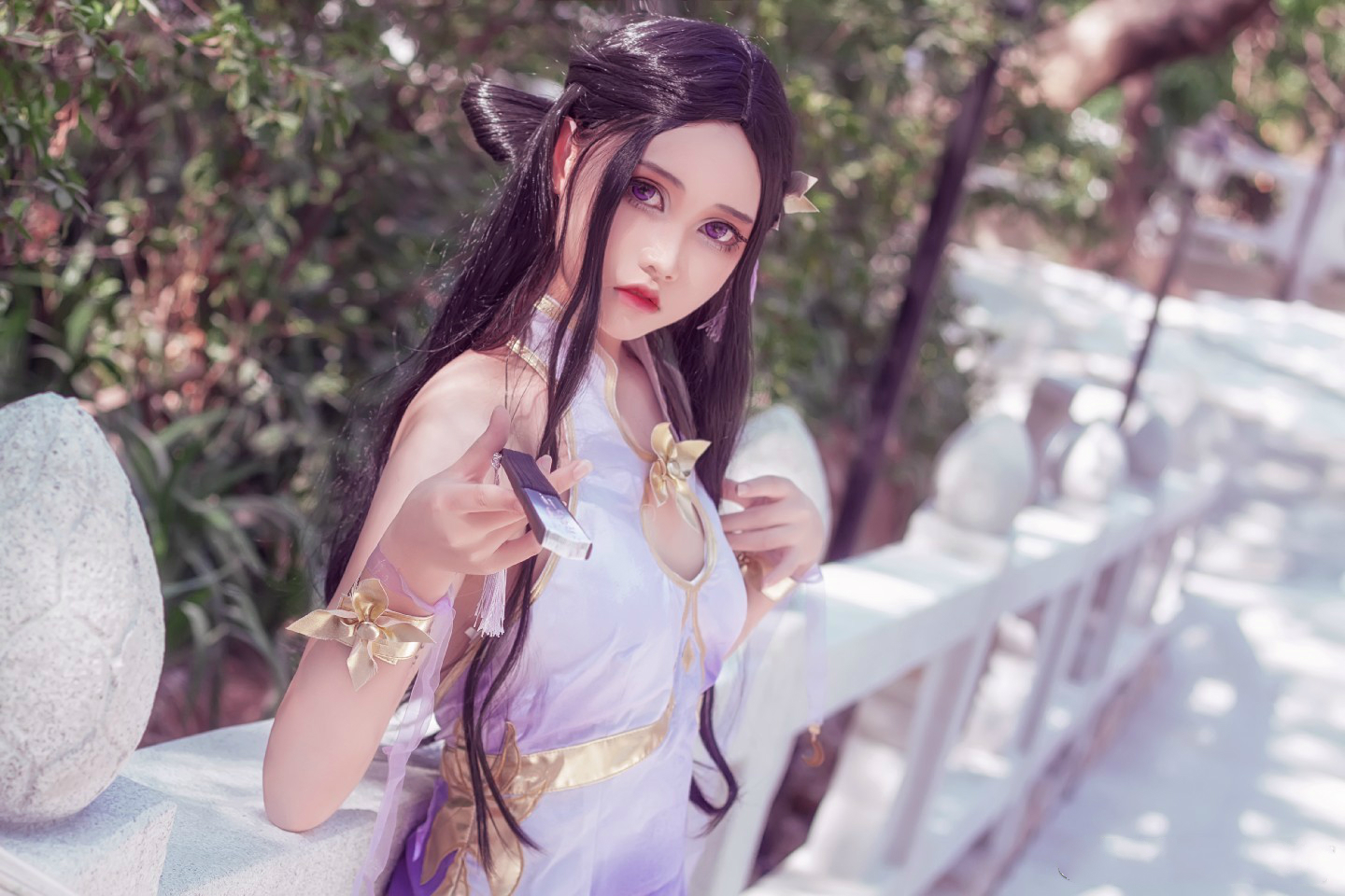 王者荣耀:露娜紫霞仙子开腿旗袍cos正片,小姐姐你的至尊宝呢?