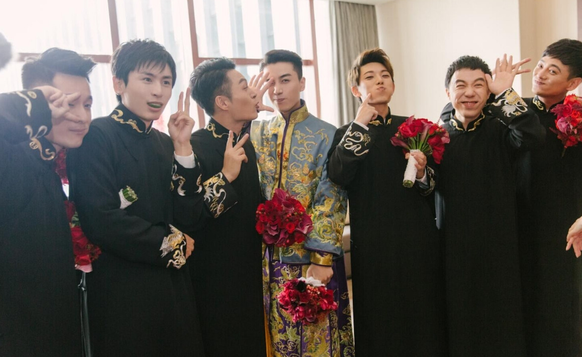 明星伴郎团大pk:袁弘的颜值爆棚,最牛还是黄晓明,阵容无敌