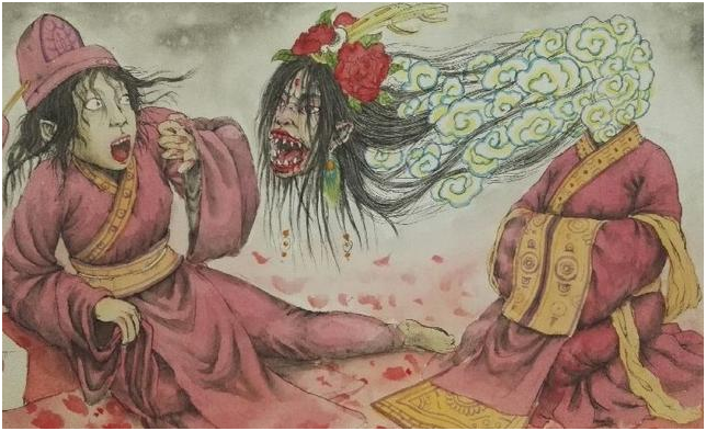 俏姐拒追求遇飞头蛮,痴汉用巫术中箭亡.《十三怪谈之飞头蛮》