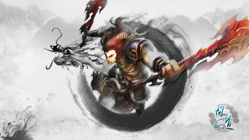 《问道》精彩水墨画游戏人物桌面壁纸