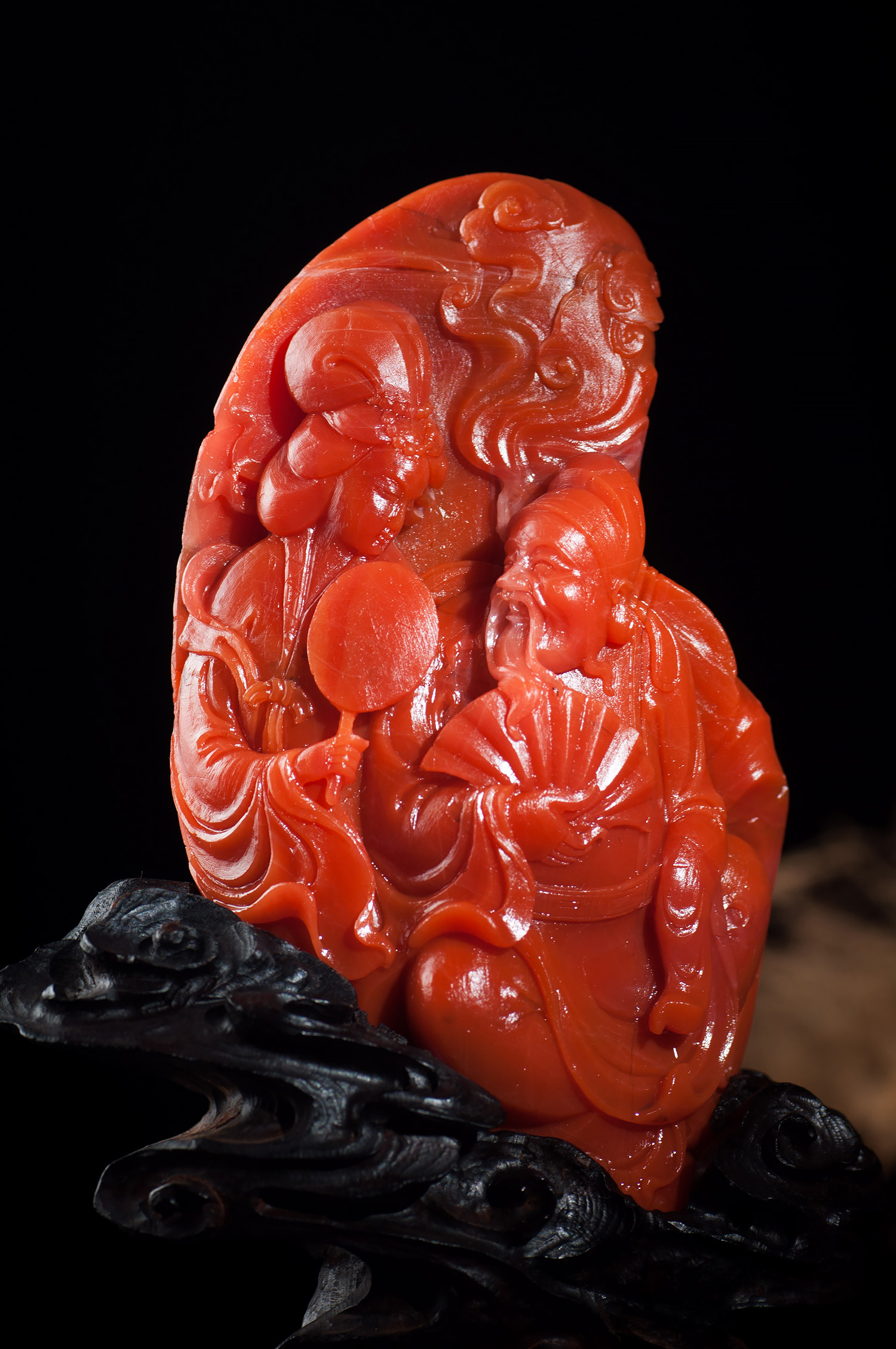 南红玛瑙摆件伉俪情深组图鉴赏