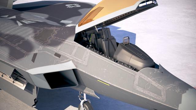 美军f-22猛禽战机的座舱和弹仓,电脑高清渲染图很逼真