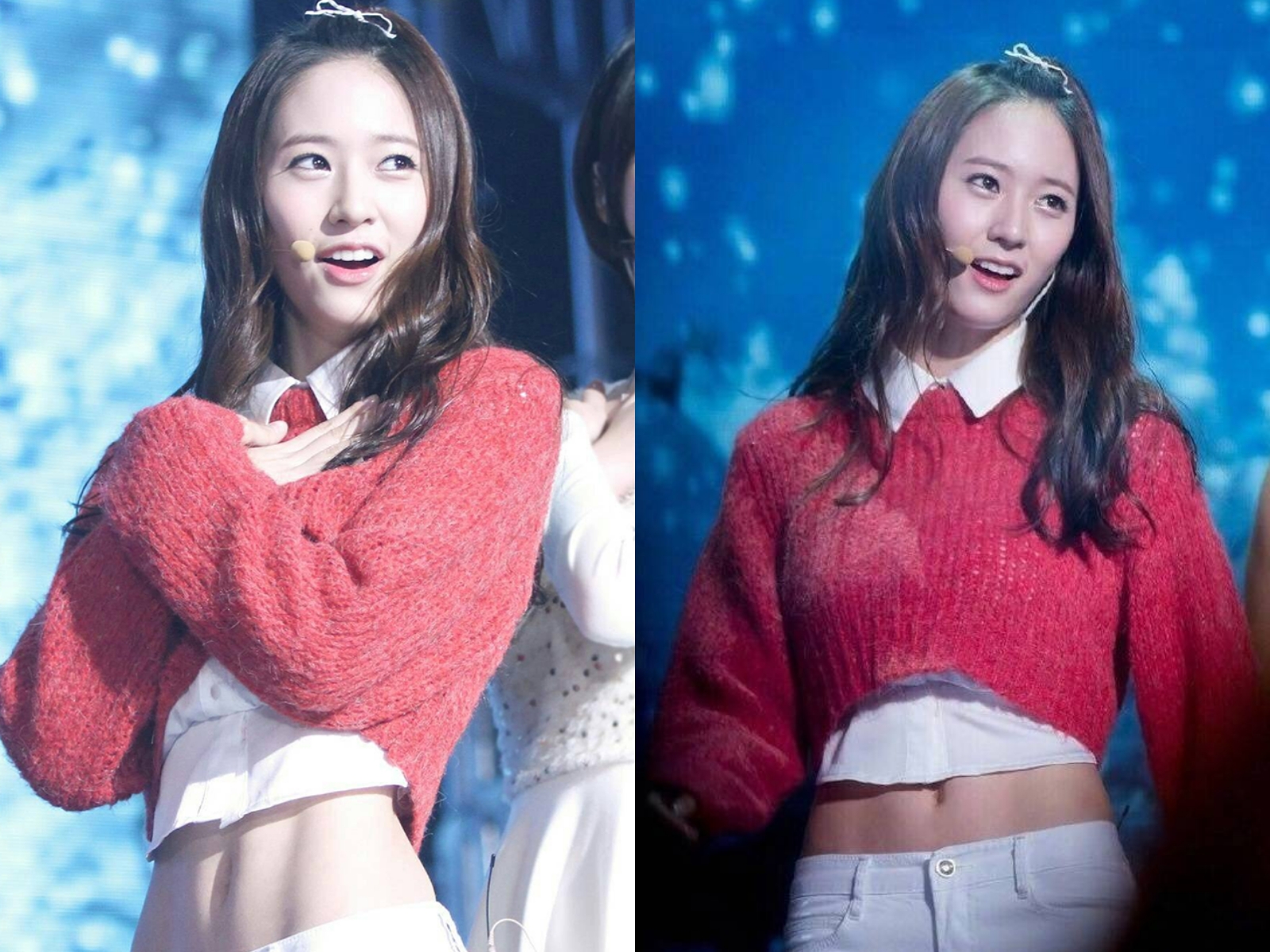 郑秀晶这11字腹肌真赞,穿露脐装太撩了,网友: 腹肌c位出道