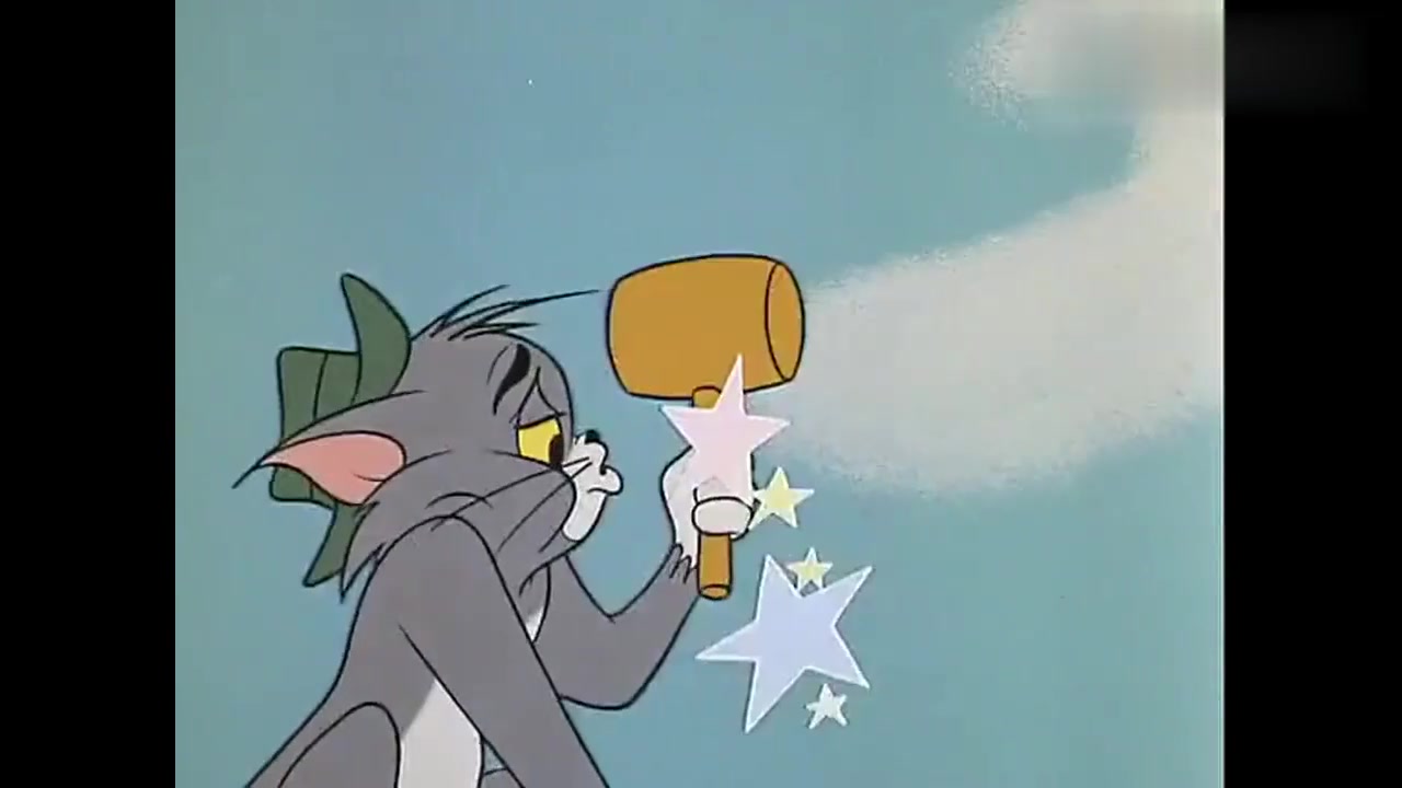 动漫壁纸:汤姆不小心砸到了自己的手指,疼得飞上了天