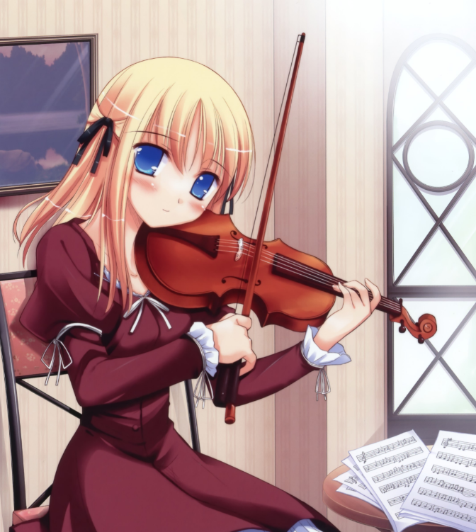 拉小提琴女生头像文艺图片
