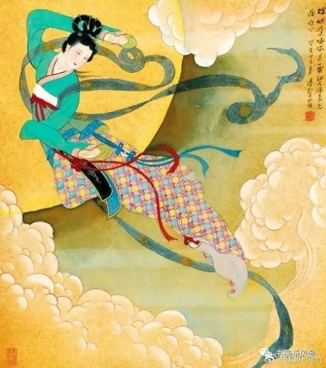 当代国画家徐鹤推荐~潘洁兹中国画工笔仕女欣赏