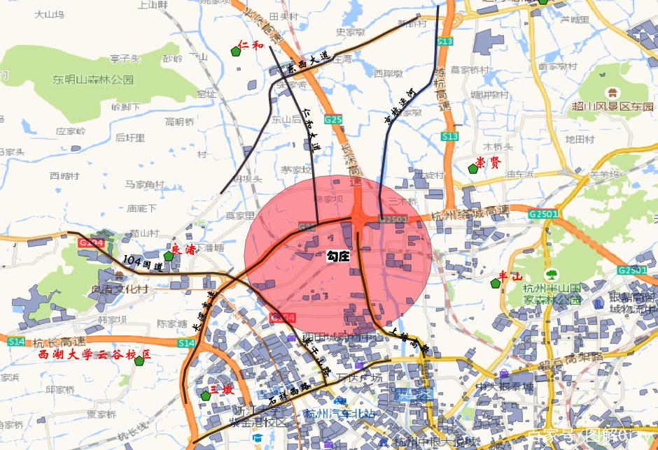 圖解城市--杭州勾莊篇(被賣菜吆喝聲遮住主角光環的區域)