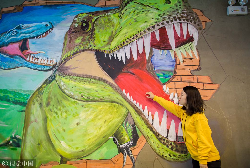 呼和浩特3d手绘涂鸦墙为市民带来魔幻视觉盛宴