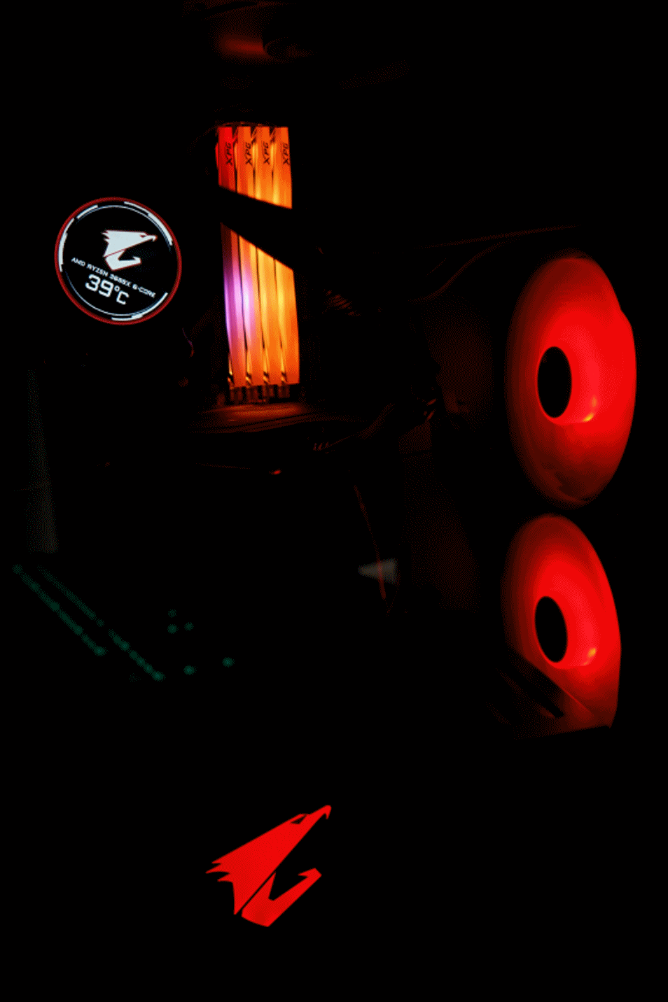 amd yes!3600x b450小雕 c300机箱的技嘉aorus雕牌半全家桶装机