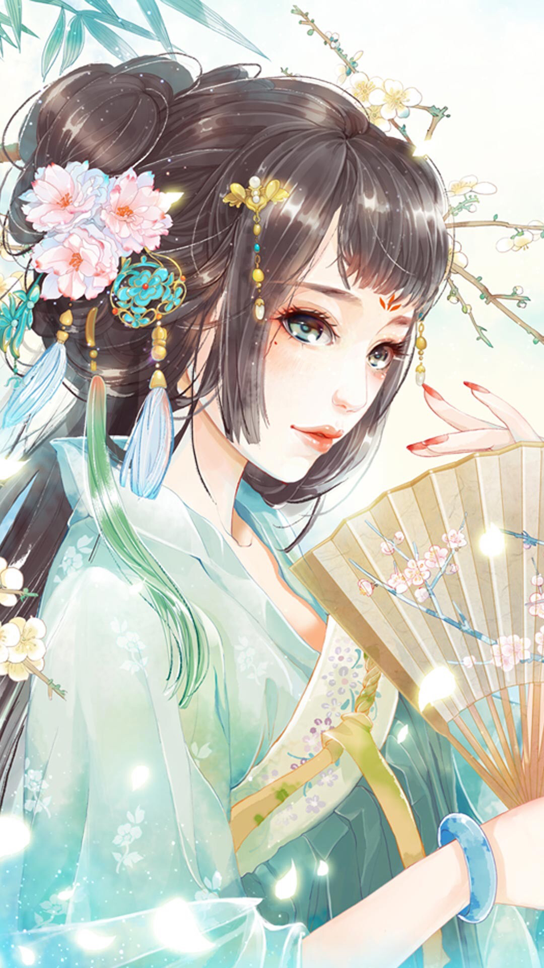 古风手绘清秀绝俗美女子壁纸,要分清楚他是爱你还是他