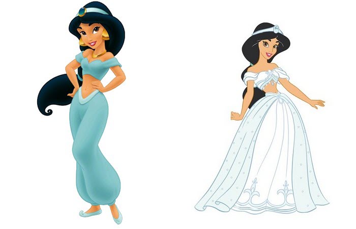 当迪士尼公主披上婚纱,艾莎的婚纱皇冠很惊艳,梅莉达显得很高贵