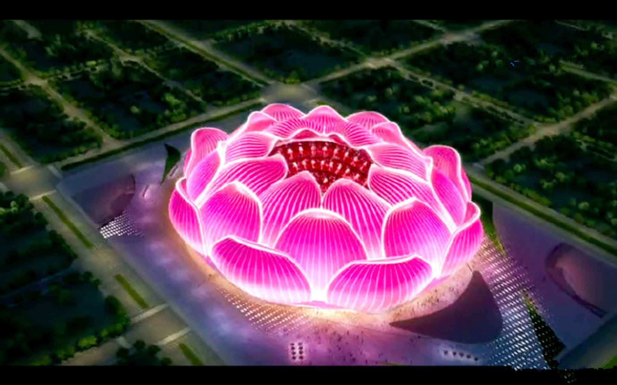 【#恒大莲花状足球场#:许家印亲自构思,大家来感受一下】