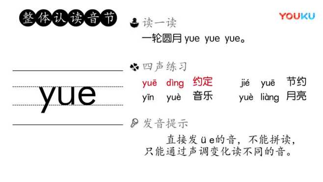 [图]汉语拼音（整体认读音）-yue