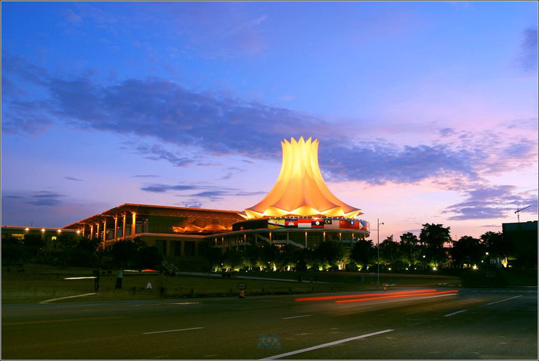 南宁东盟国际会展中心,造型独特,知道是什么花的造型吗?