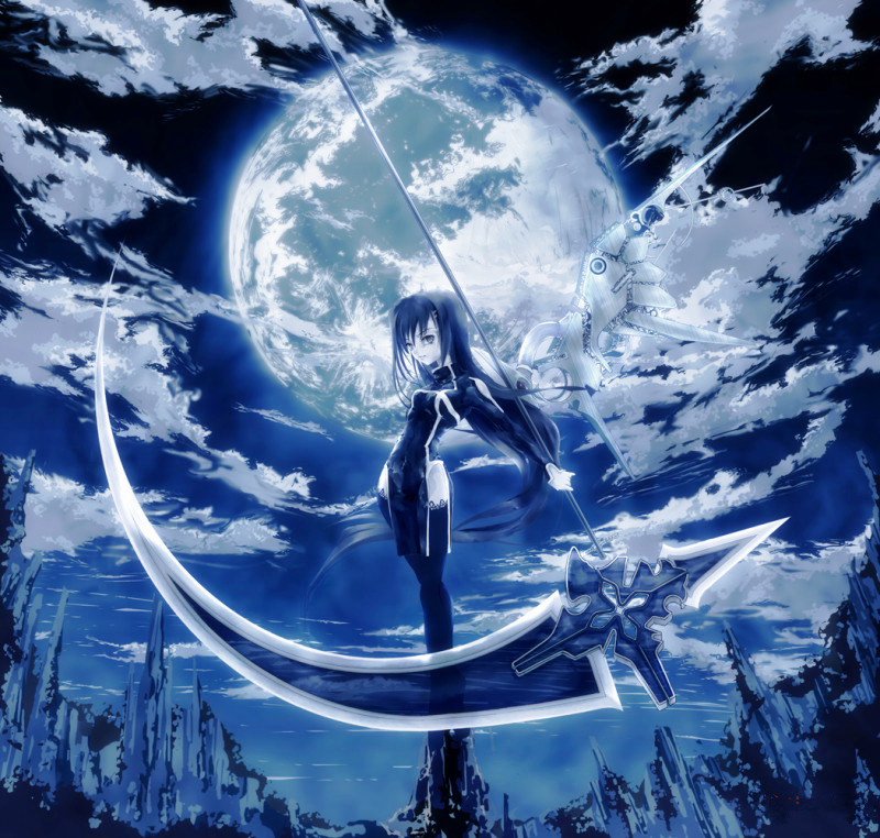 动漫图片分享:请欣赏那些月光下的少女!