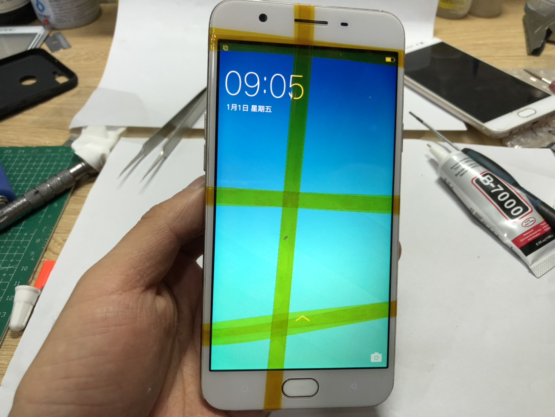 oppo 手机型号a59m更换外屏幕图文过程