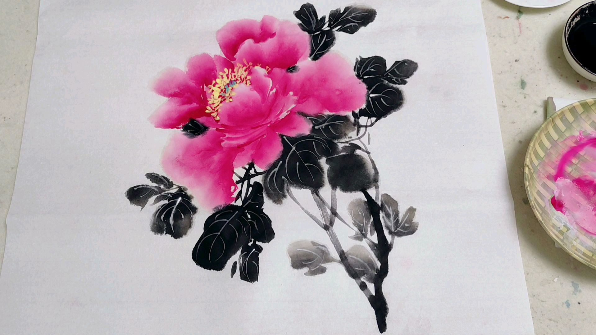 水墨牡丹的画法你想学吗?