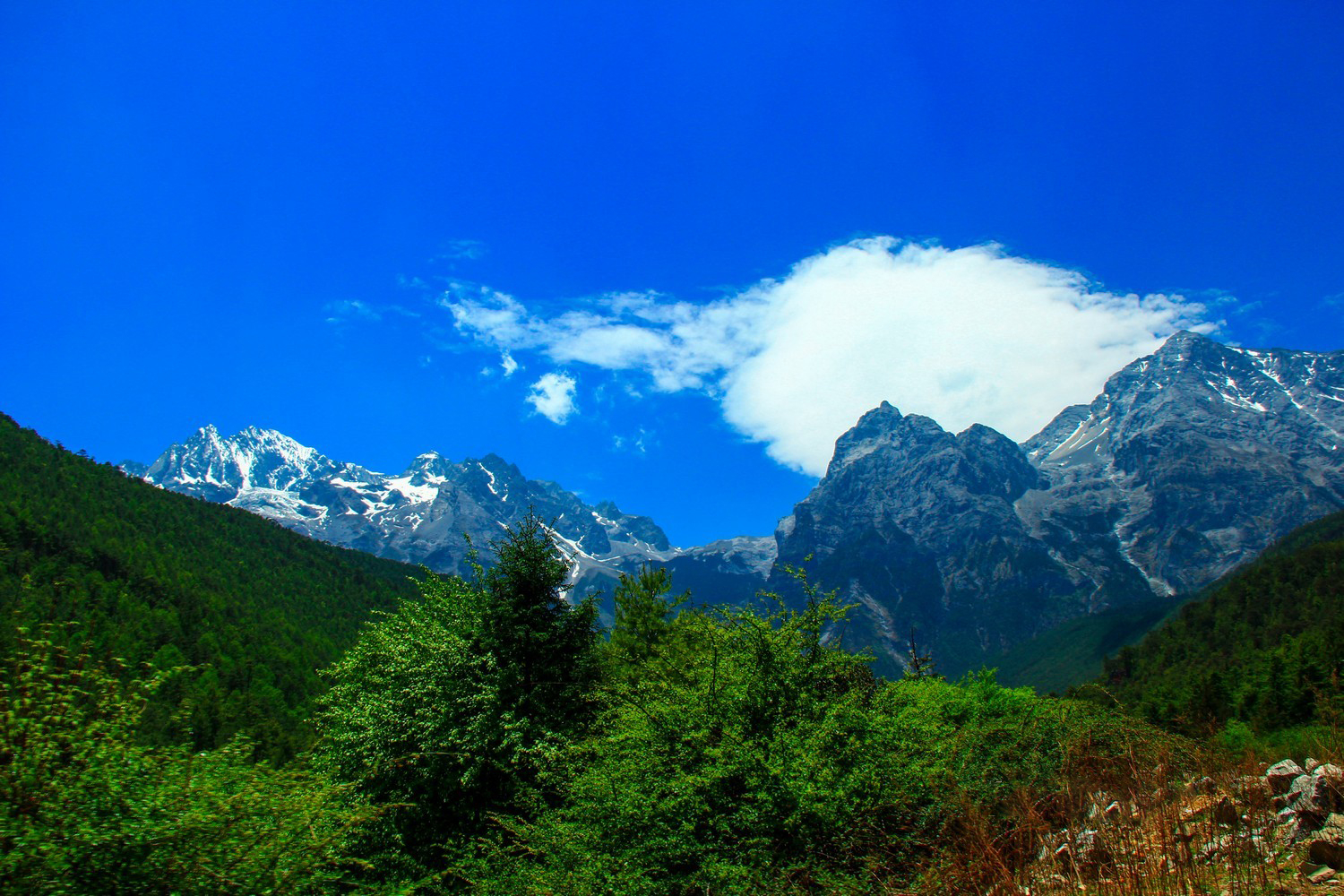 蓝月谷风景实拍(云南丽江)
