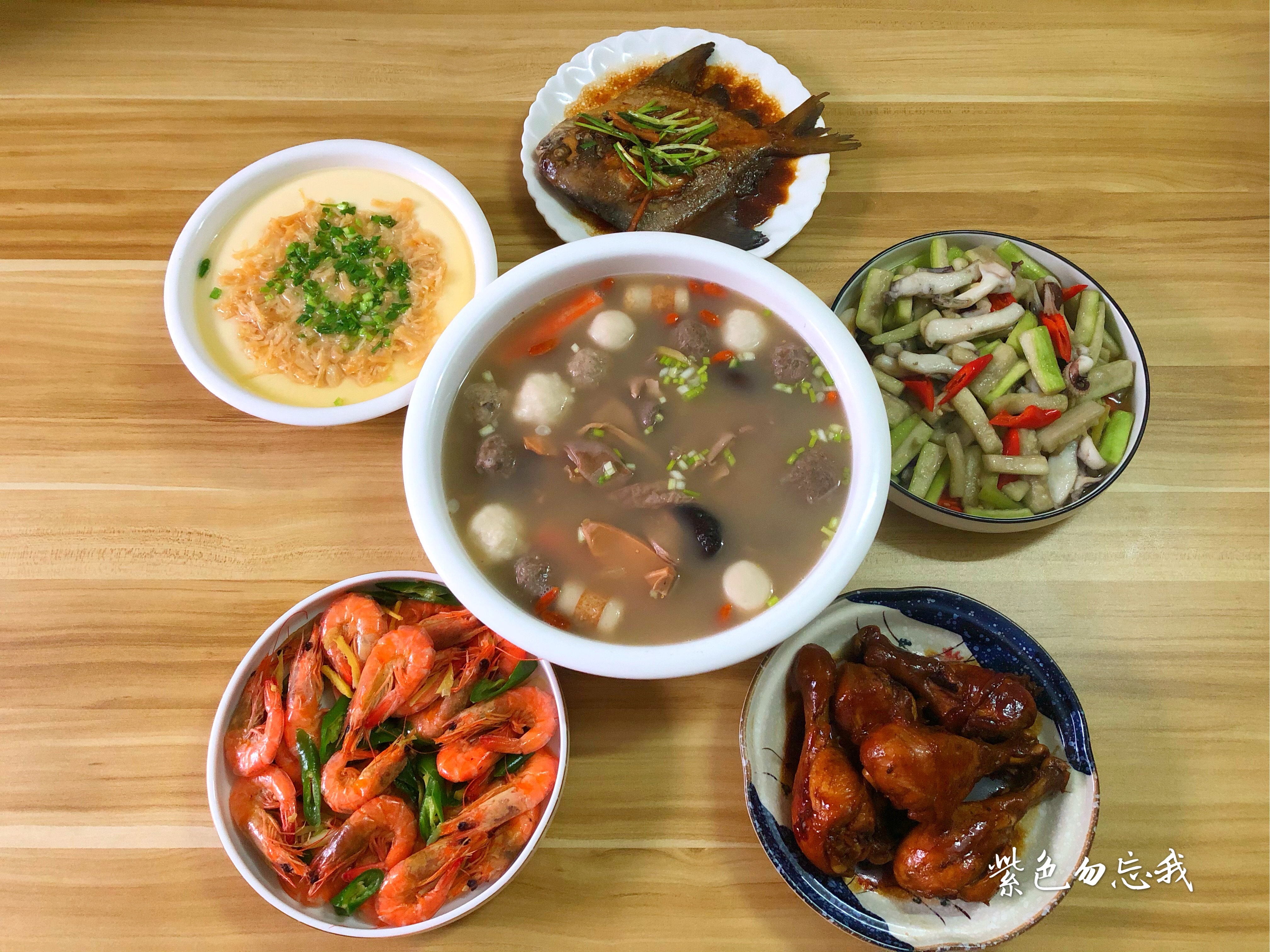 晒晒我家元宵节晚餐,五菜一汤,简单美味,家人吃得超开心