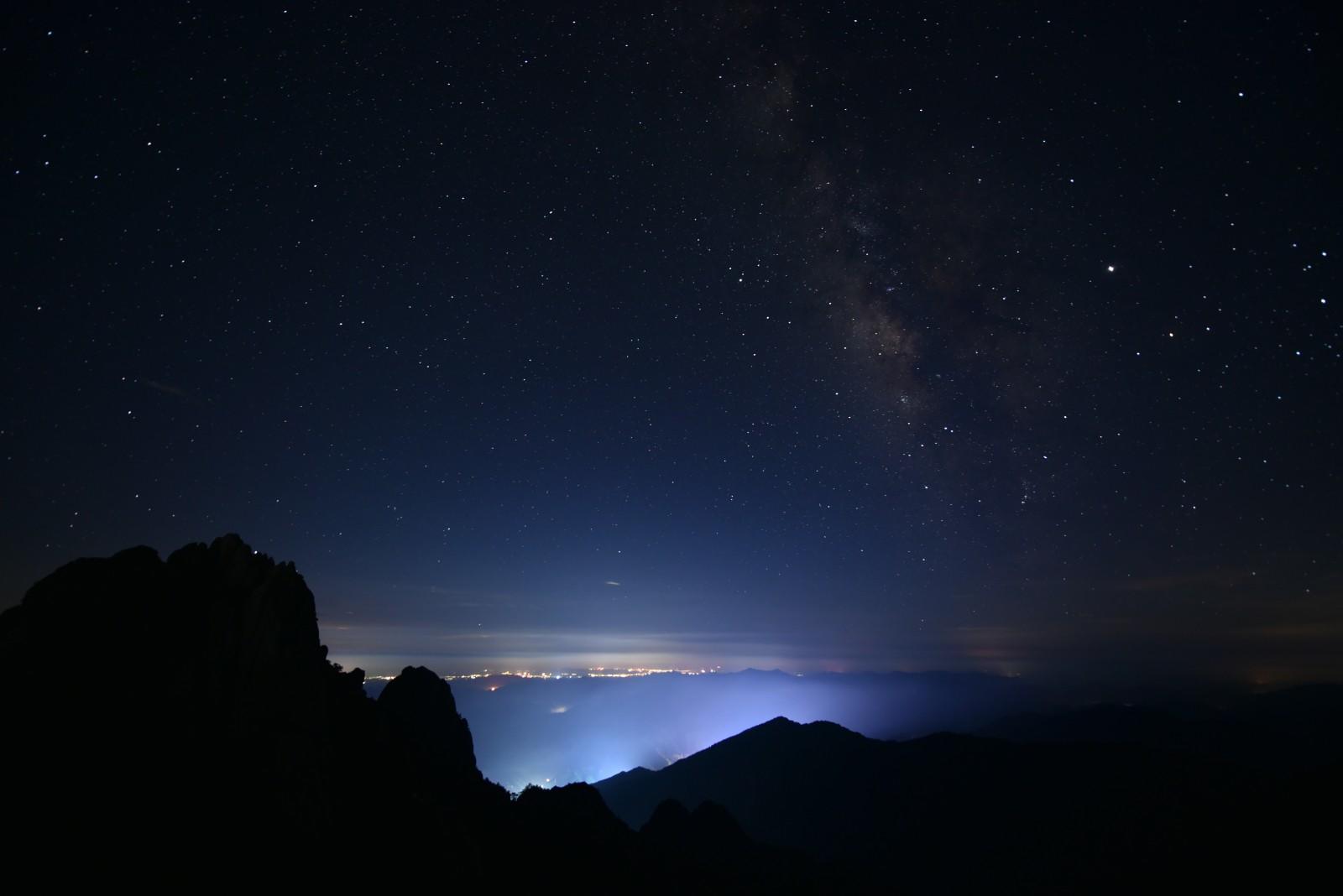 风光摄影:黄山的星空