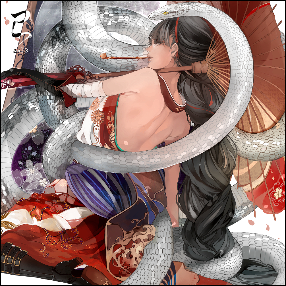 在这位日本插画师的笔下动漫插画也多了几分艺术性!风格相当独特