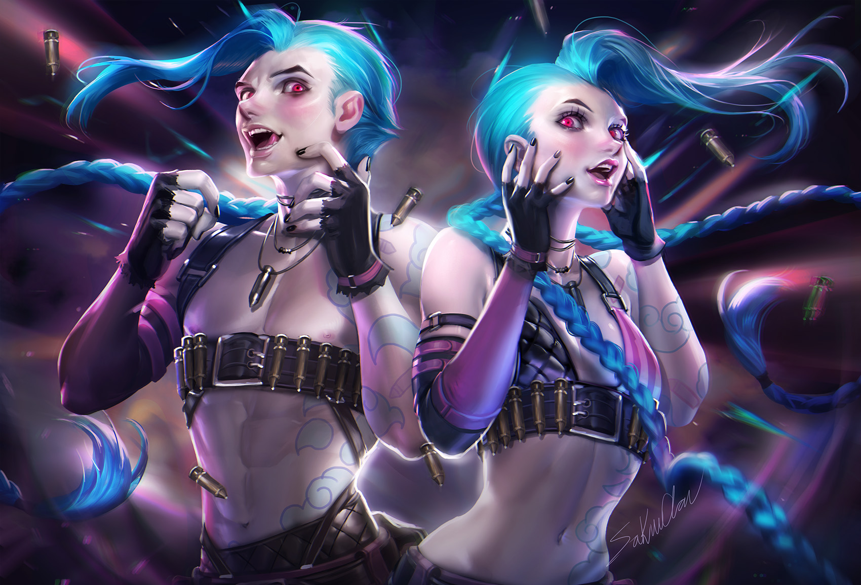 sakimi英雄联盟lol金克斯高清壁纸图片