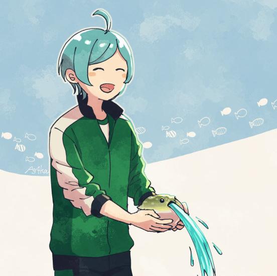 日本网友分享了只吐水河豚,画师大佬们又玩嗨了