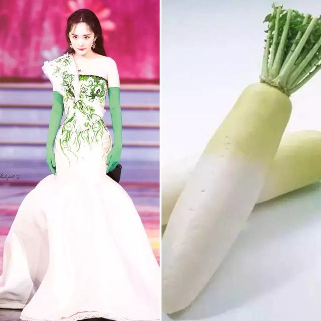 杨幂春晚造型,量身定做鱼尾裙,却戴绿手套,这是啥时尚?