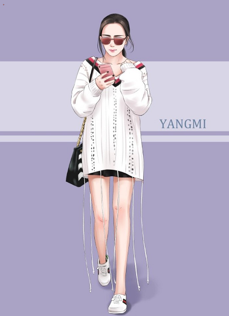 杨幂:5张动漫时尚插画,哪张是你的手机壁纸?