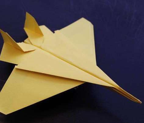 纸飞机中喷气式战斗机折法,飞的又高又远,手工
