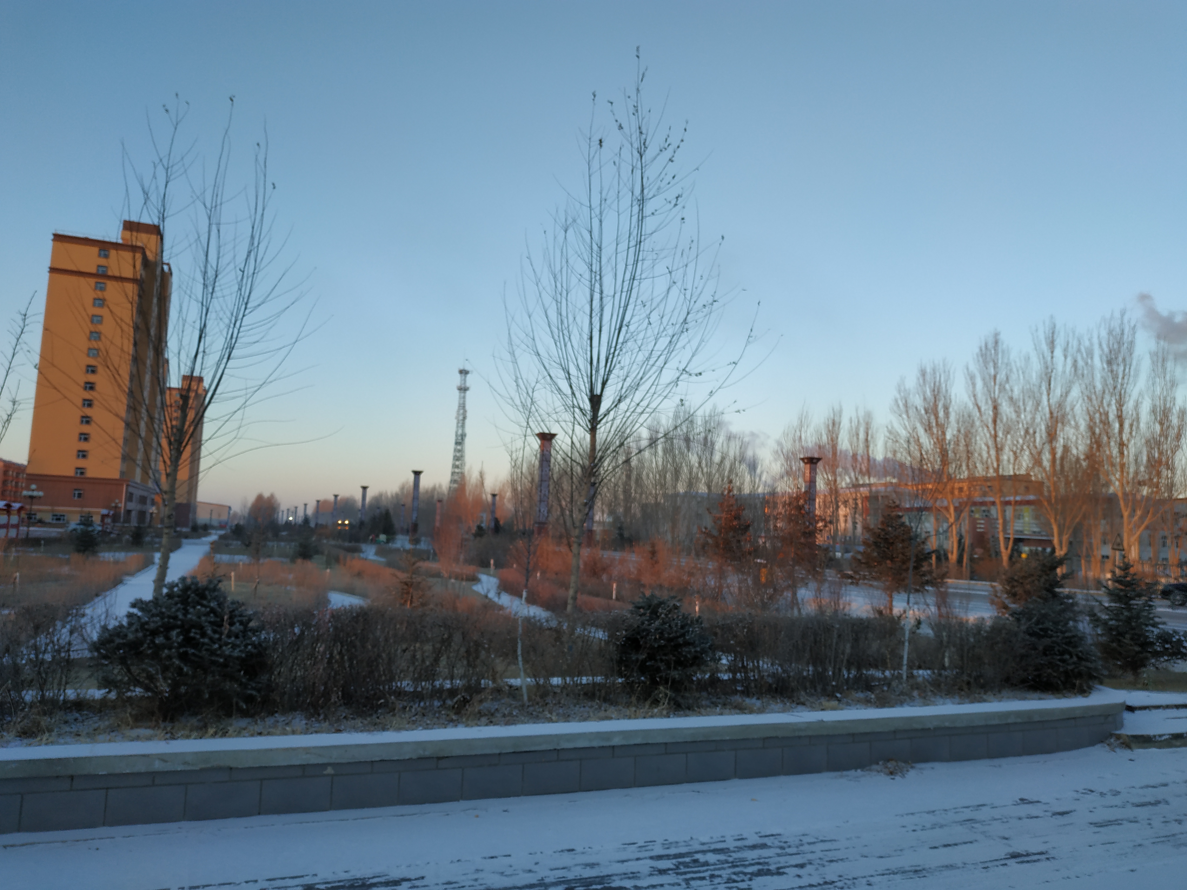 齐齐哈尔终于下雪了,就是太冷了